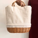 Wicker Basket Bag