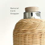 Bamboo flask with Natural Cork Stopper