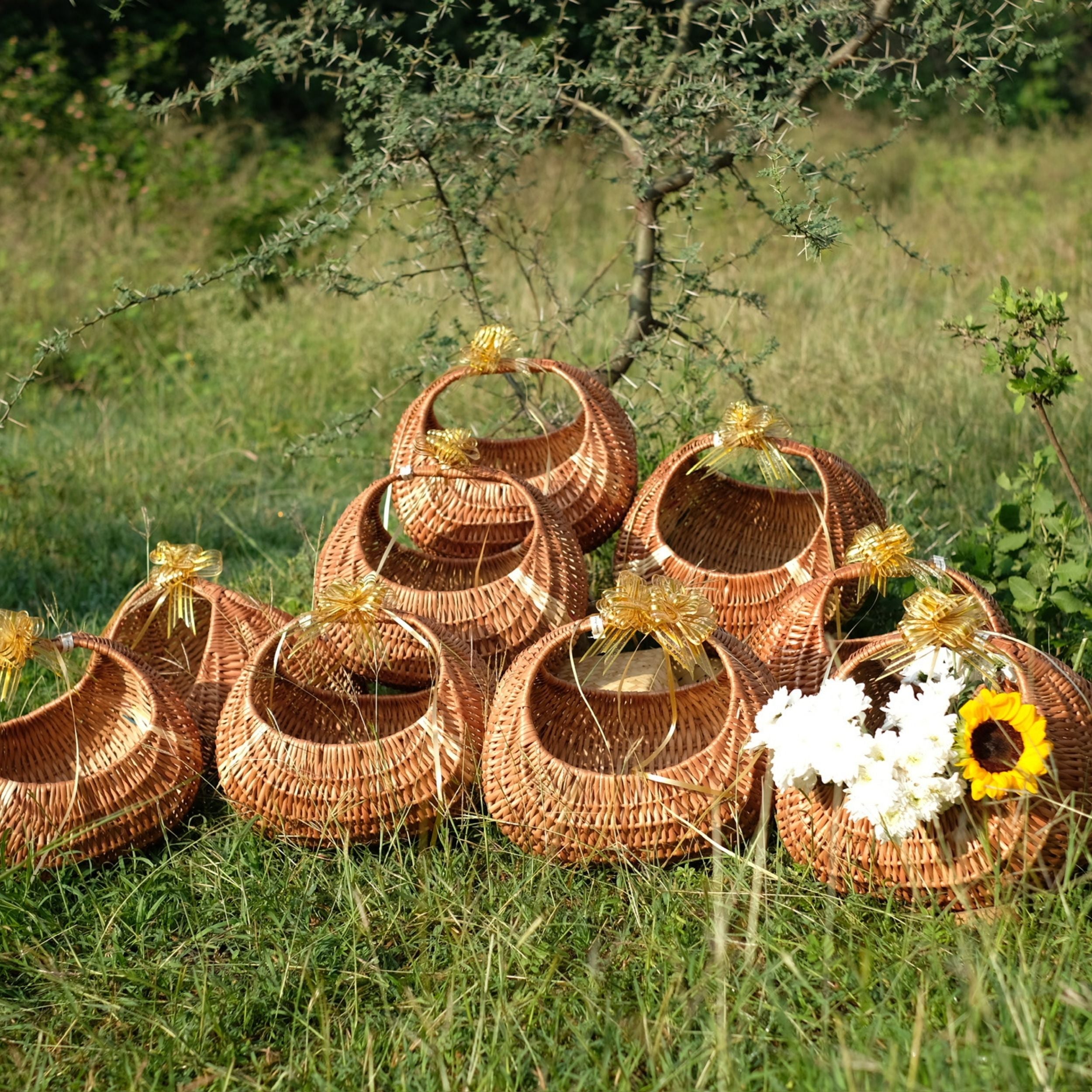 Moon Wicker Basket DaisyLife
