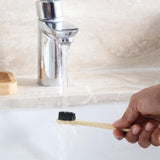 Natural Bamboo Toothbrush with Activated Charcoal Bristles