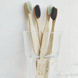 Natural Bamboo Toothbrush with Activated Charcoal Bristles