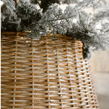 Close up of Wicker Christmas Tree Skirt